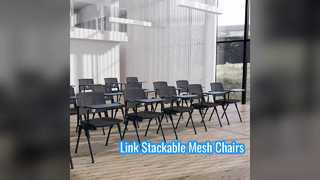 Linkable Stackable Conference Chairs Ergonomic Mesh
