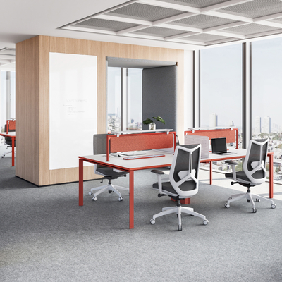 Buy MC3.0 Sleek Design 4 Seater Office Workstation With Privacy Panels And Pegboard online manufacture