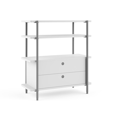 Buy FLEX Round Handle Office Storage Cabinet Open Shelf With Concealed Pull Hook Doors online manufacture