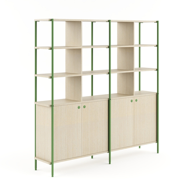 Buy FLEX Modern Office Wood Partition Shelving Unit Cabinet Dividers Open Shelf Organizer online manufacture