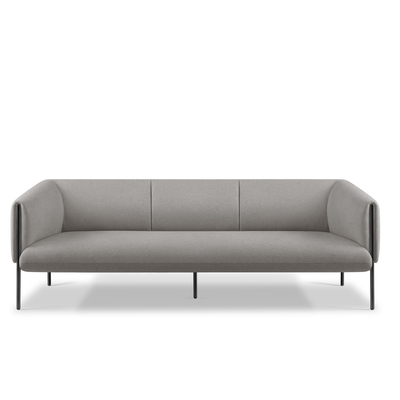 Buy GRANDEUR Three Seater Modern Office Couch Soft Upholstery With Padded Armrest online manufacture