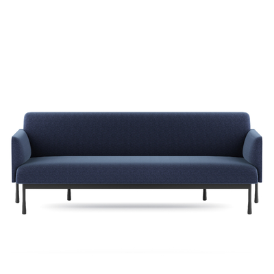 Buy Soft Fabric Modern Office Sofa Three Seater Couch RAL Color With Sturdy Metal Legs online manufacture